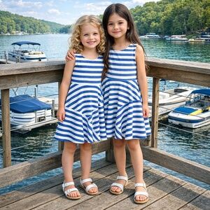 Nautical Striped Dresses - 2 sizes